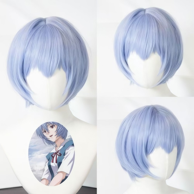 EVA Ayanami Rei cosplay wig sh - огляд і ціна Evangelion Anime Merchandise