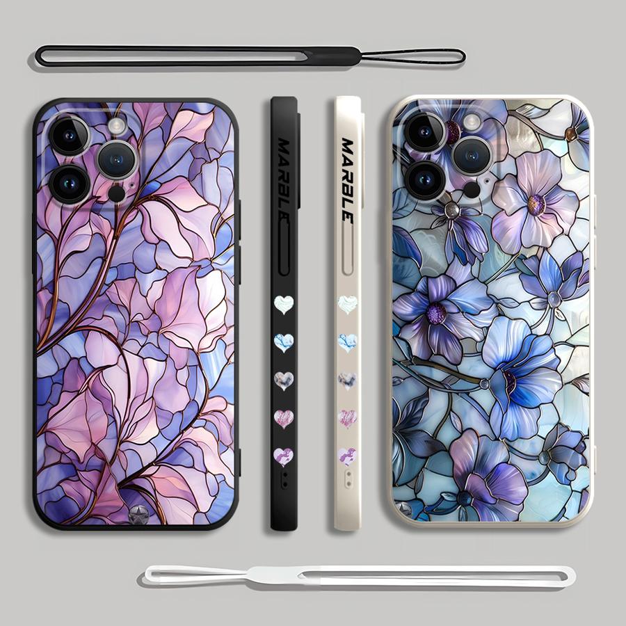 Flower Marble Phone Case for i - огляд і ціна Lanyard Anime Logo