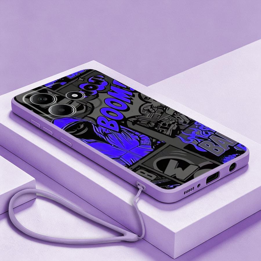 Graffiti Blue Comic Print Case - огляд і ціна Lanyard Anime Logo